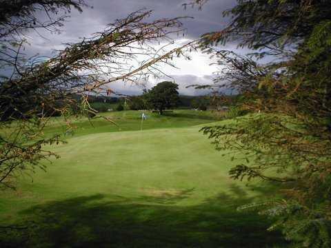 A view of the 9th green at Alston Moor Golf Club