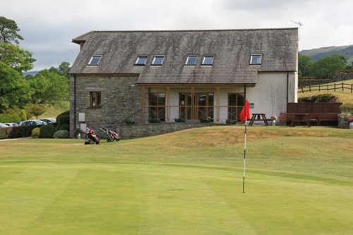 A view of the 9th green and clubhouse in background at 9-hole Course from Casterton Golf Club