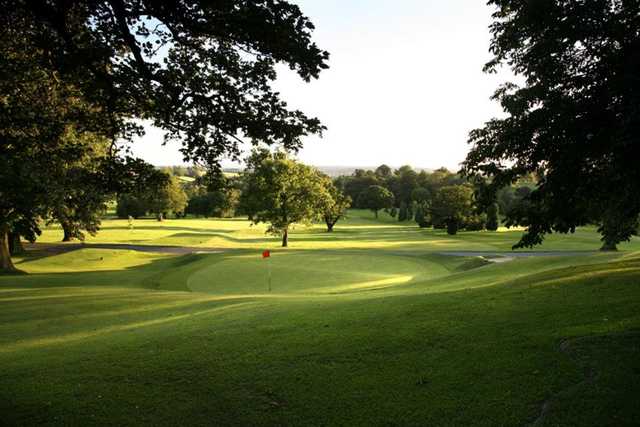 A view of the 12th green at Priory Course from Breadsall Priory Golf & Country Club