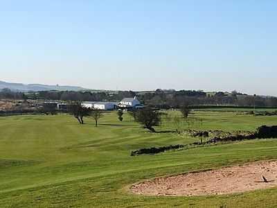 A view of fairway #1 at New Mills Golf Club