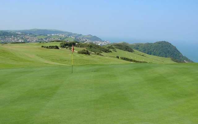 A view of a hole at Ilfracombe Golf Club