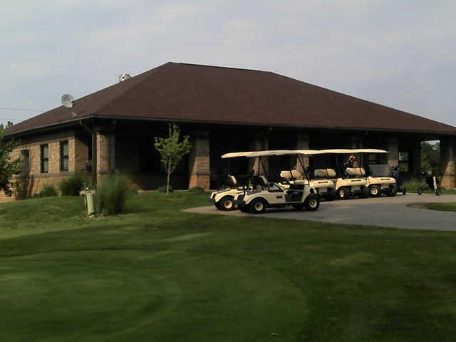 A view of the clubhouse at Thatcher Golf Course