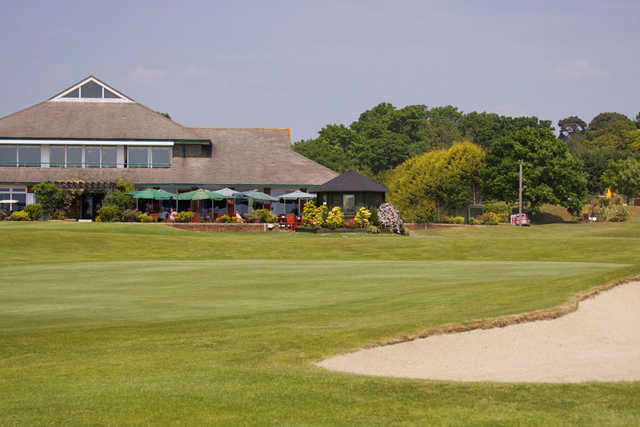 A view of the clubhouse at Dudsbury Golf Club