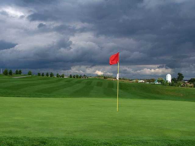 A view of green #18 at Deer Valley Golf Course