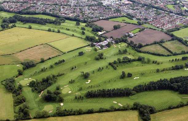 Aerial view from Darlington Golf Club