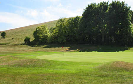 A view of the 6th green at East Brighton Golf Club
