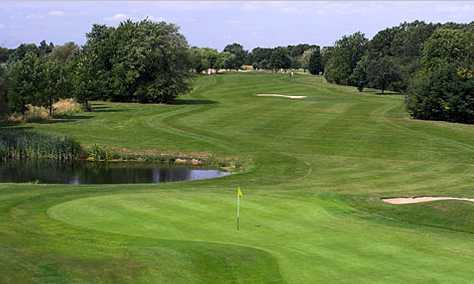 A view of an undulating green at Stapleford Abbotts Golf Club