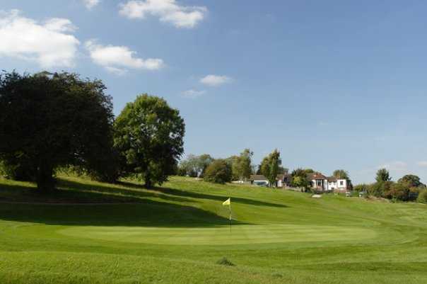 A view of a green at Addington Court Golf Centre.