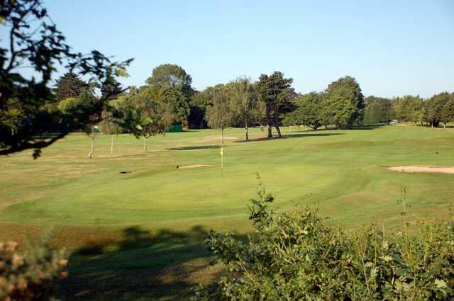 A view of green #7 at Coombe Wood Golf Club.