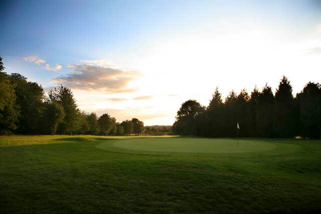 A view of hole #9 at Woodcote Park Golf Club