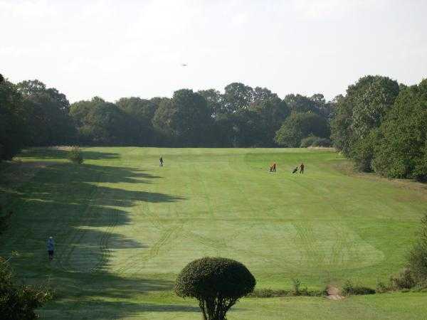 A view of fairway #6 at Woodford Golf Club