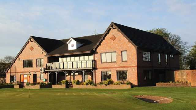 A view of the clubhouse at Ashton-on-Mersey Golf Club