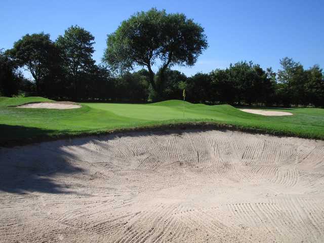 A view of green #4 at Chorlton-cum-Hardy Golf Club