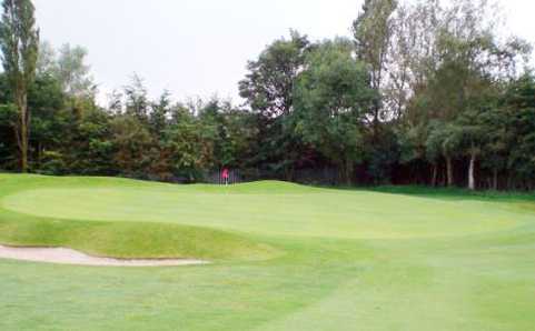 A view of the 13th green at Crompton & Royton Golf Club