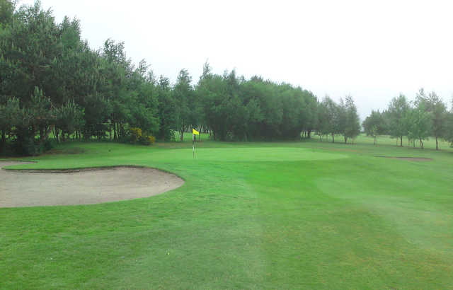 A view of green #5 at Dukinfield Golf Club.