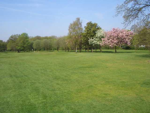 A spring view from fairway #4 at Heaton Moor Golf Club