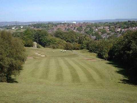 A view from tee #18 at Heaton Park Golf Centre