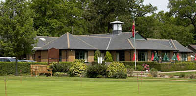 A view of the clubhouse at Hartley Wintney Golf Club