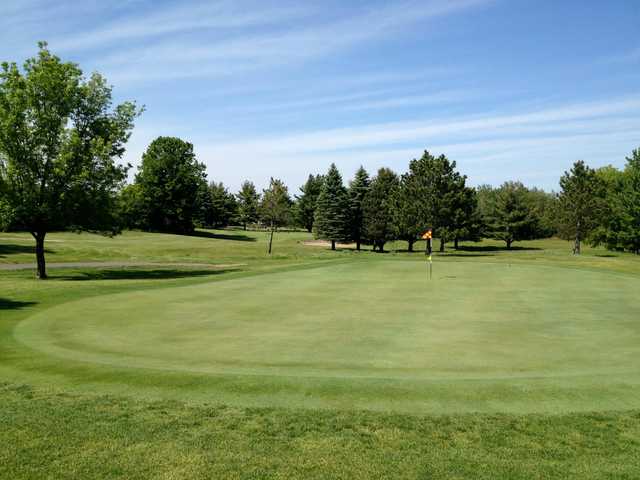 A view of the green at Katke Golf Course