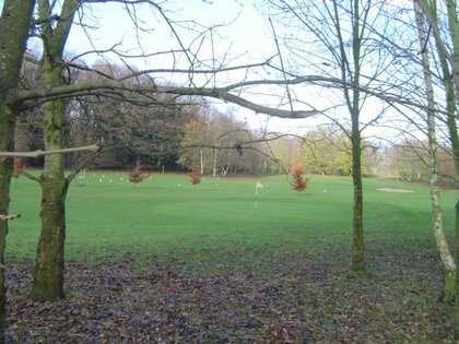 A view of the 3rd green at Abbey View Golf Course