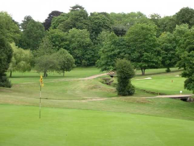 A view of the 10th green at Bushey Hall Golf Club