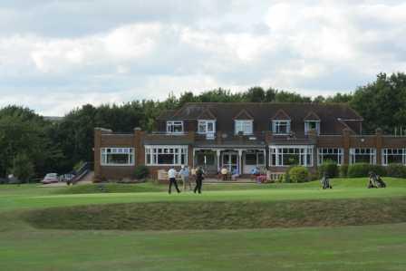 A view of the 18th hole and clubhouse in background at Verulam Golf Club