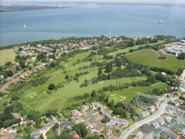 Aerial view of Cowes Golf Club.