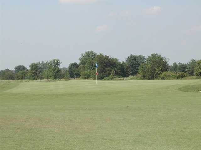 View of a green from the West course at Fox Prairie Golf Club