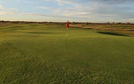 A view of the 15th green at Littlestone Golf Club
