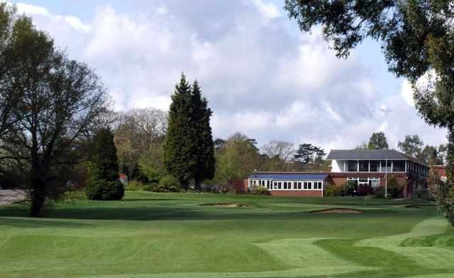 A view of fairway #18 and clubhouse in background at Hurricane Course from West Malling Golf Club