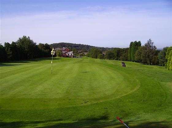 A view of green #1 at Blackburn Golf Club