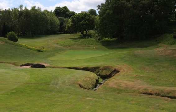 A view of the 13th green at Dean Wood Golf Club