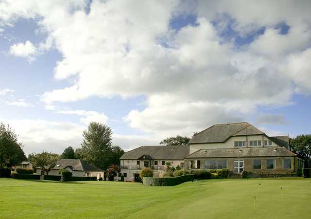 A view of the clubhouse at Morecambe Golf Club
