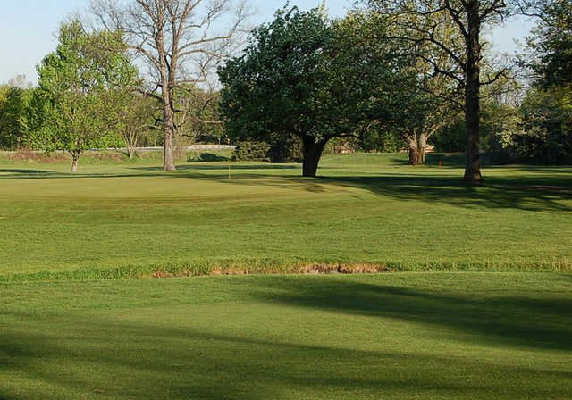 View of the 7th green at Green Acres Golf Course