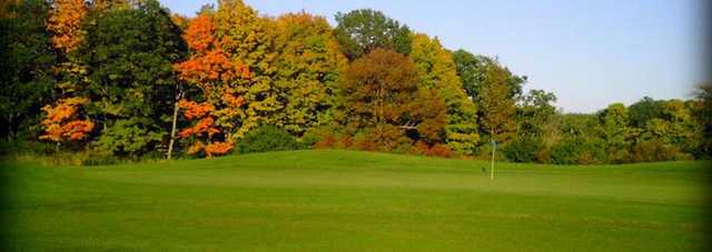 View of a green in autumn at Frederic Country Club 
