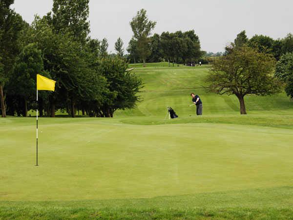 A view of the 18th hole at Lutterworth Golf Club