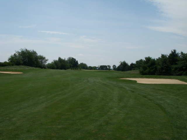 View of a green and fairway at Mayapple Golf Links