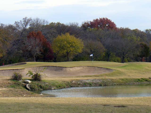 The 183-yard 11th on The Lakes Course at Firewheel is one of the prettiest holes on the layout.