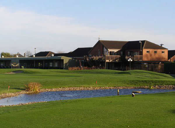A view of the clubhouse at Boston West Golf Club