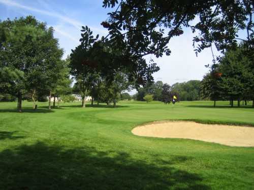 A view of green #9 at Burghley Park Golf Club