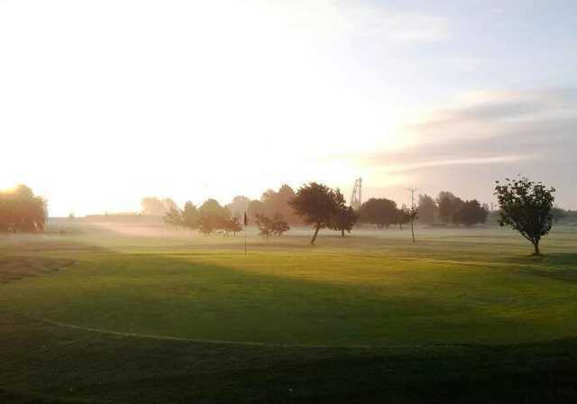 A morning view of a green at Cleethorpes Golf Club
