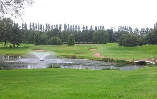 A view over a pond at Grimsby Golf Club