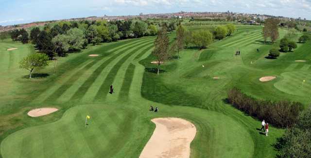 A view of the 5th hole at Bidston Golf Club