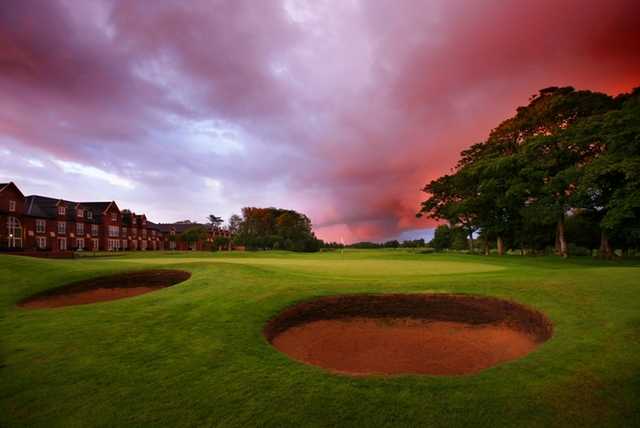 A view of the 18th green at Old Course from Formby Hall Golf Resort & Spa