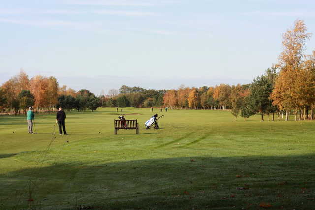 A fall view of a fairway at Easingwold Golf Club