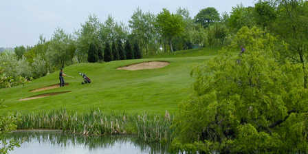 A view over the pond from Delapre Golf Club