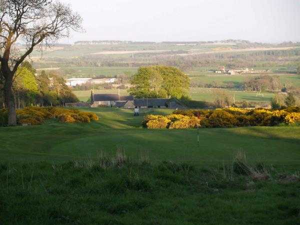 A view of green #15 at Alnwick Castle Golf Club