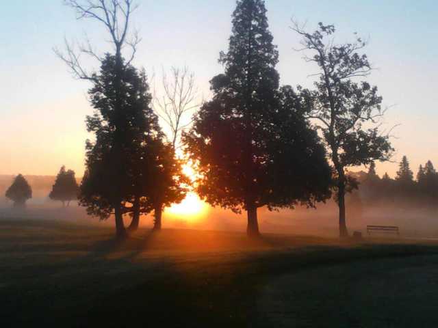 Sunrise from the 13th green at Virginia Golf Course