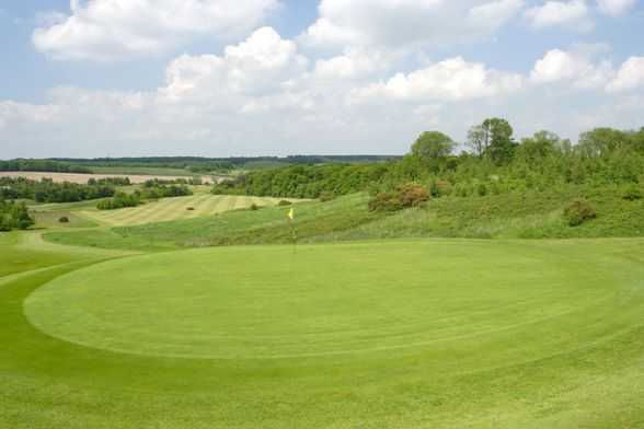 A view of the 17th green at Seely Course from Ramsdale Park Golf Centre