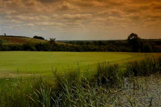 A view of a green at Championship Course from Rye Hill Golf Club